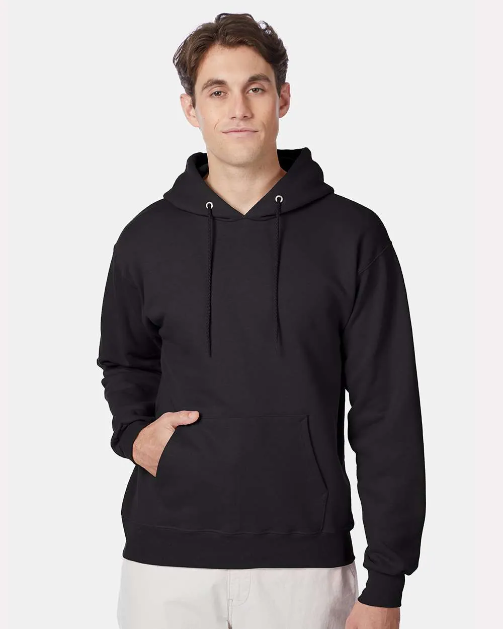 Hanes Ultimate Cotton Hooded Sweatshirt Black