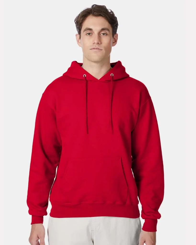 Hanes Ultimate Cotton Hooded Sweatshirt Deep Red
