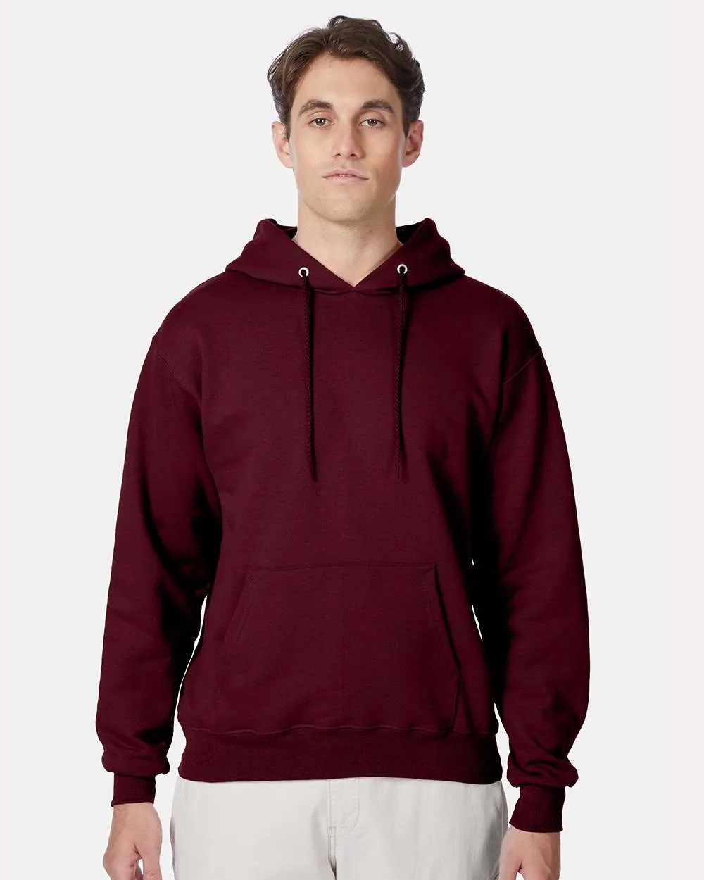 Hanes Ultimate Cotton Hooded Sweatshirt Maroon
