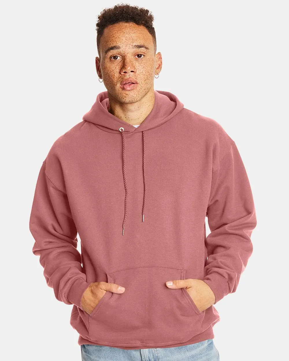 Hanes Ultimate Cotton Hooded Sweatshirt Mauve