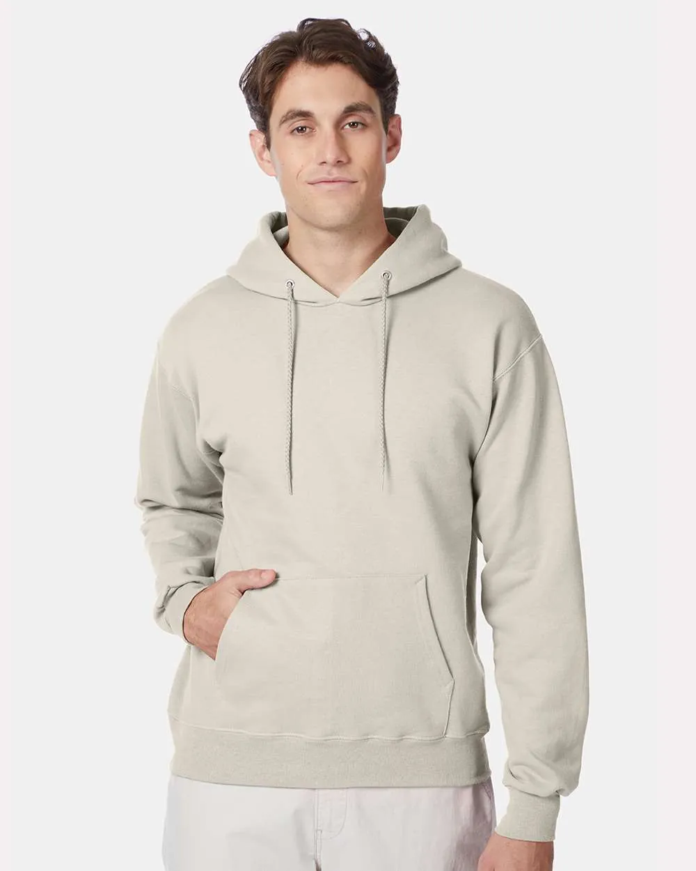 Hanes Ultimate Cotton Hooded Sweatshirt Natural