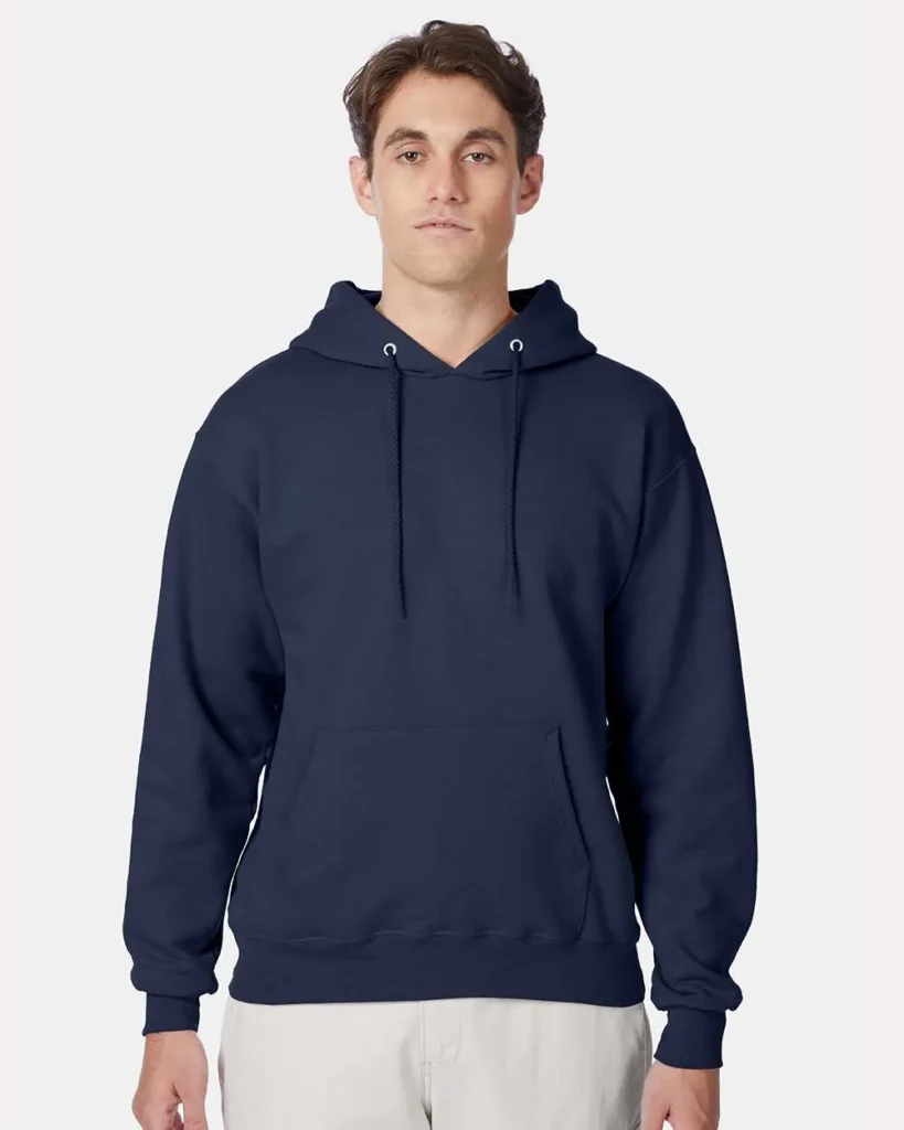 Hanes Ultimate Cotton Hooded Sweatshirt Navy