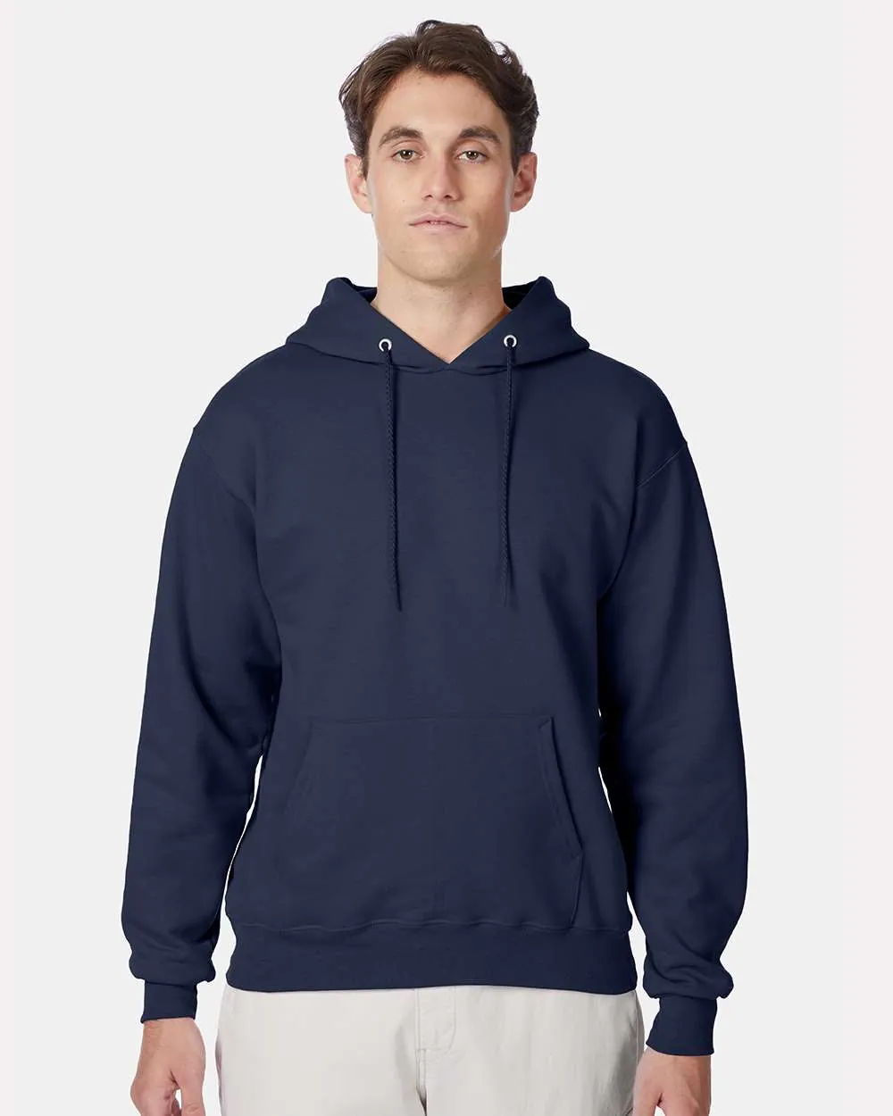 Hanes Ultimate Cotton Hooded Sweatshirt Navy