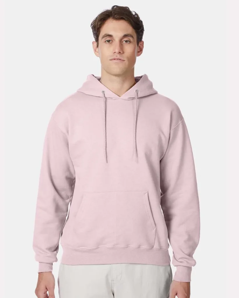 Hanes Ultimate Cotton Hooded Sweatshirt Pale Pink