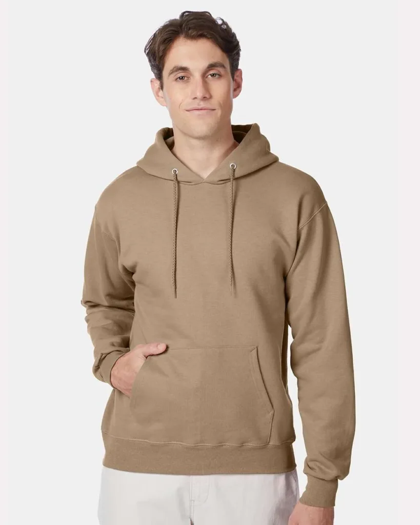 Hanes Ultimate Cotton Hooded Sweatshirt Pebble