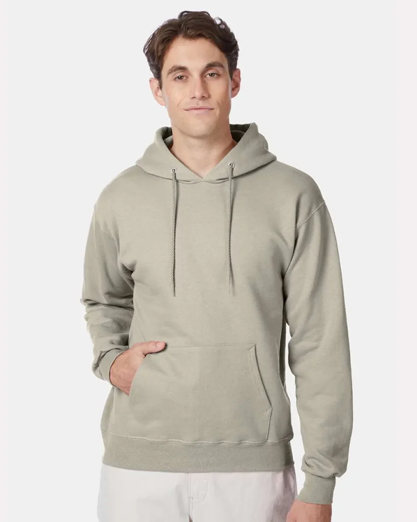 Hanes Ultimate Cotton Hooded Sweatshirt Sand