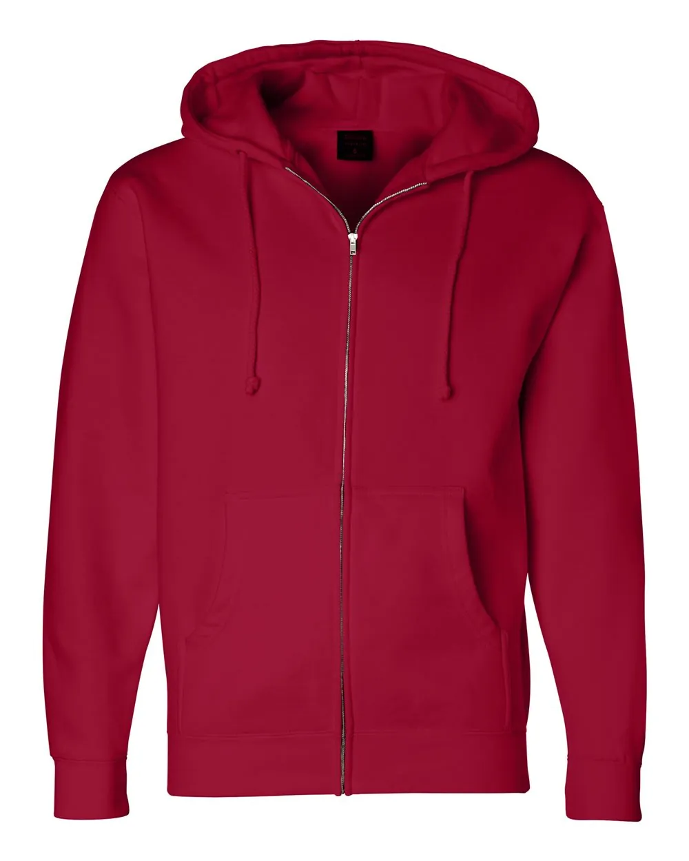 Independent Trading Co Heavyweight Full-Zip Hooded Sweatshirt Red