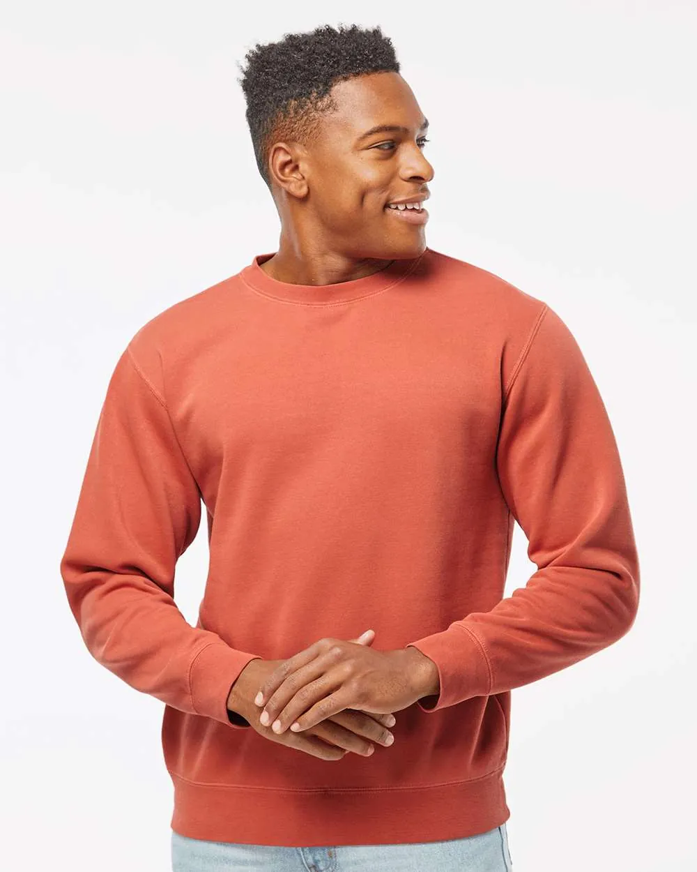 Independent Trading Co Midweight Pigment-Dyed Crewneck Sweatshirt Pigment Amber