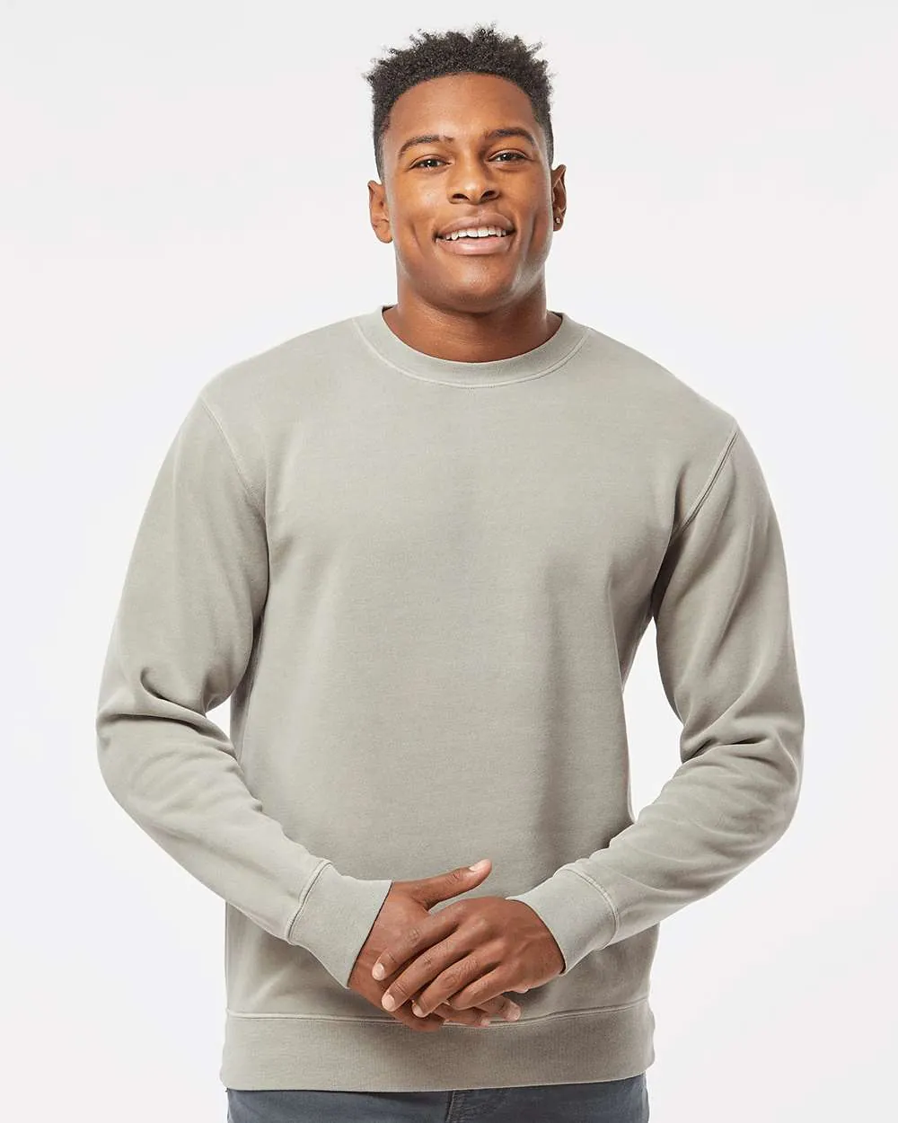 Independent Trading Co Midweight Pigment-Dyed Crewneck Sweatshirt Pigment Cement