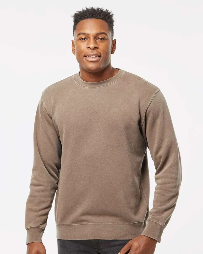 Independent Trading Co Midweight Pigment-Dyed Crewneck Sweatshirt Pigment Clay