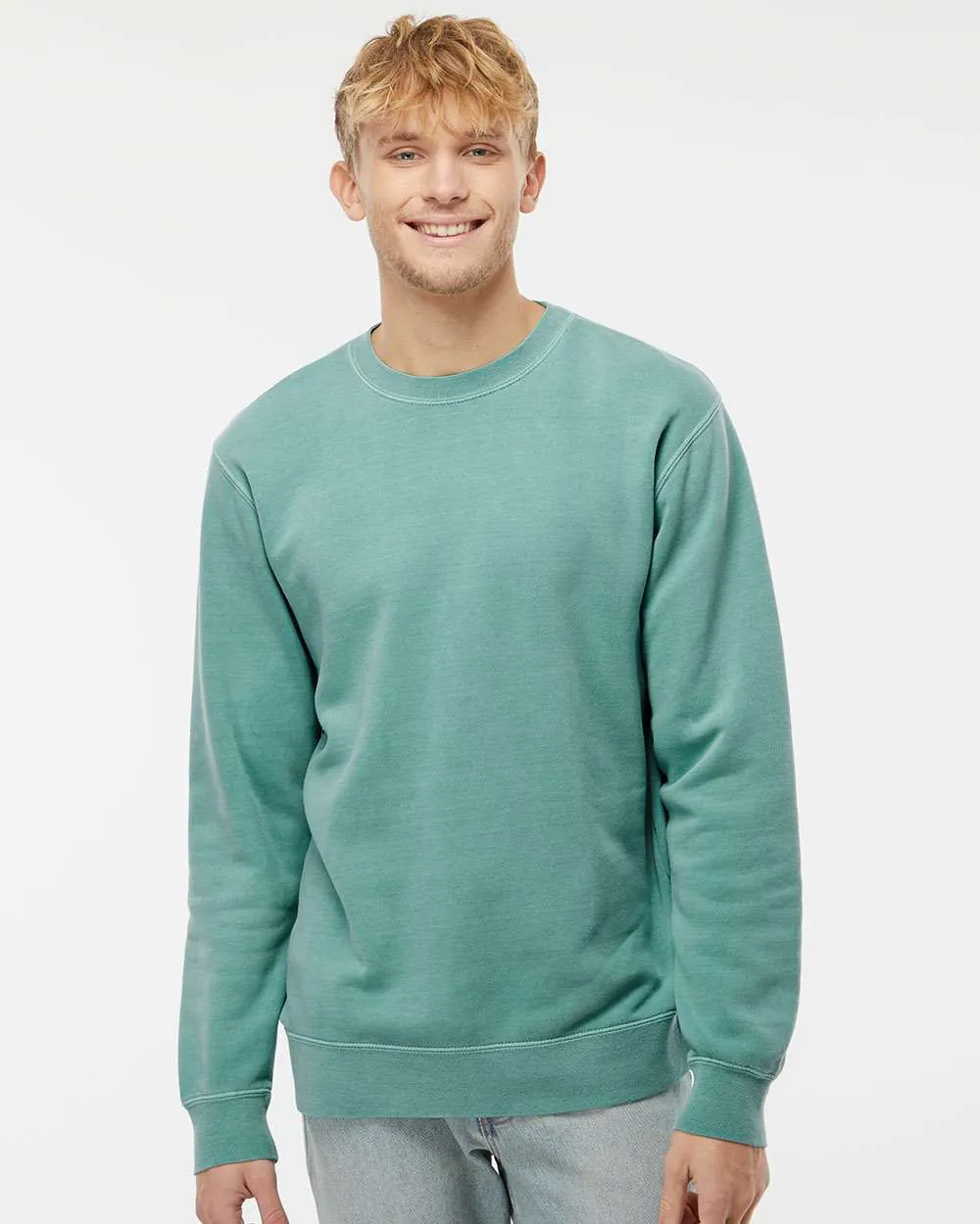 Independent Trading Co Midweight Pigment-Dyed Crewneck Sweatshirt Pigment Mint