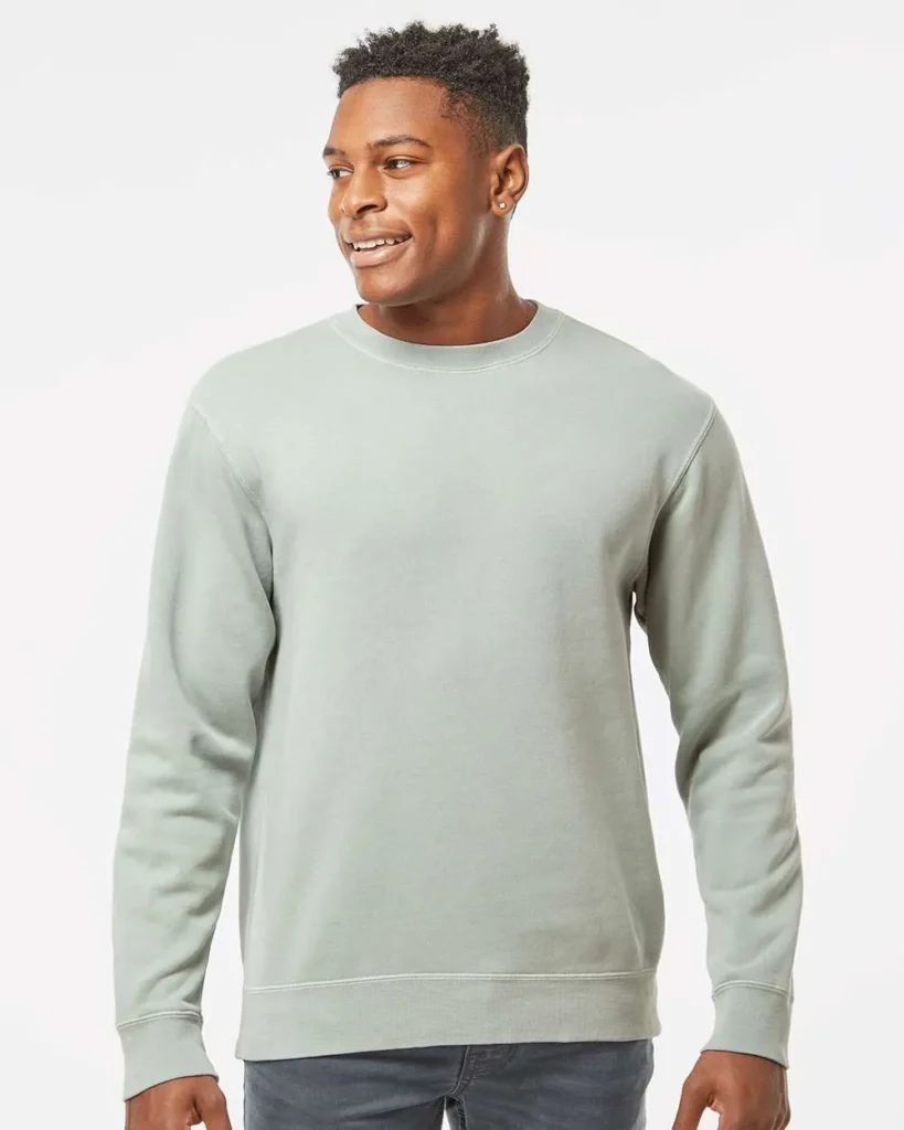 Independent Trading Co Midweight Pigment-Dyed Crewneck Sweatshirt Pigment Sage