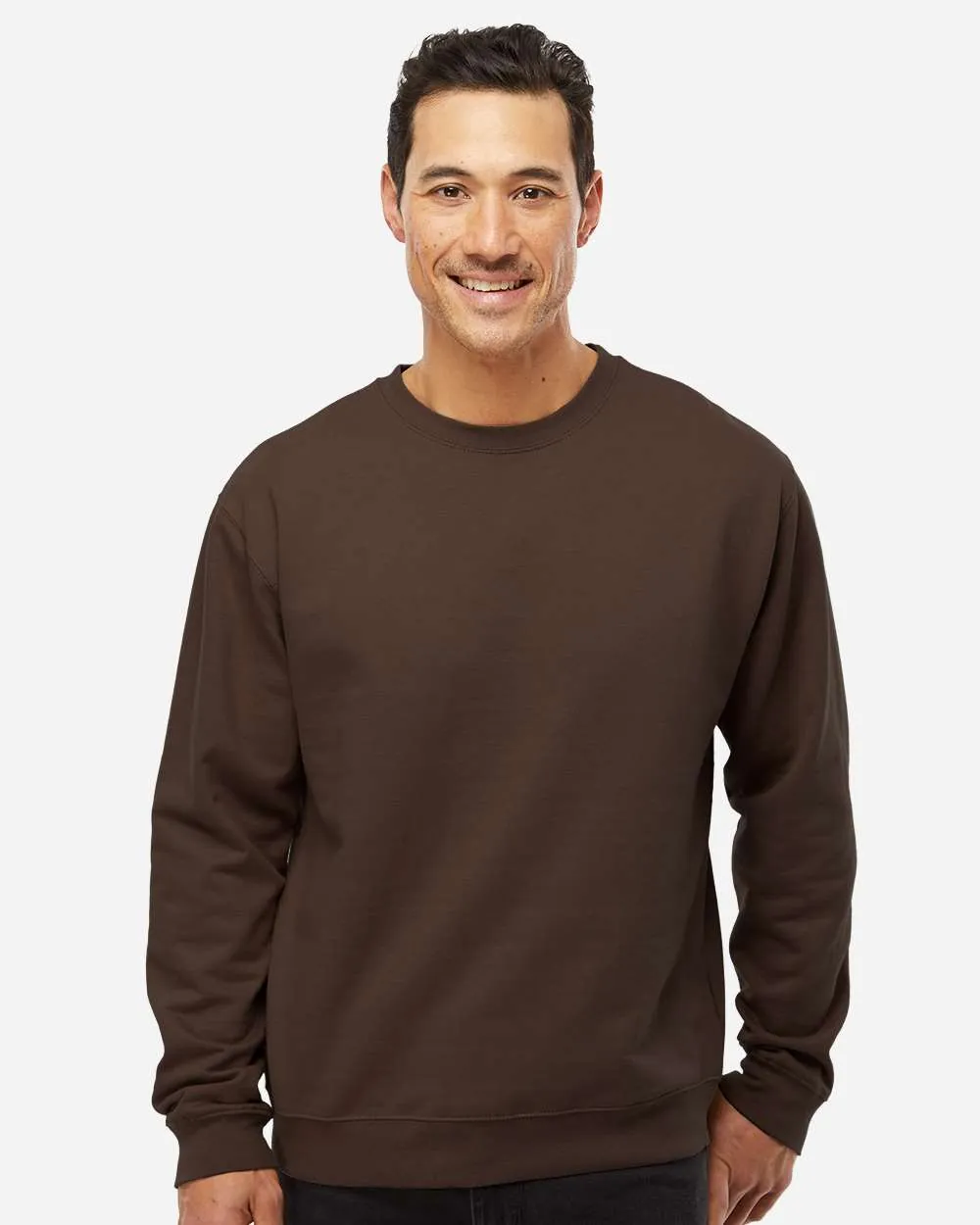 Independent Trading Co Midweight Crewneck Sweatshirt Brown