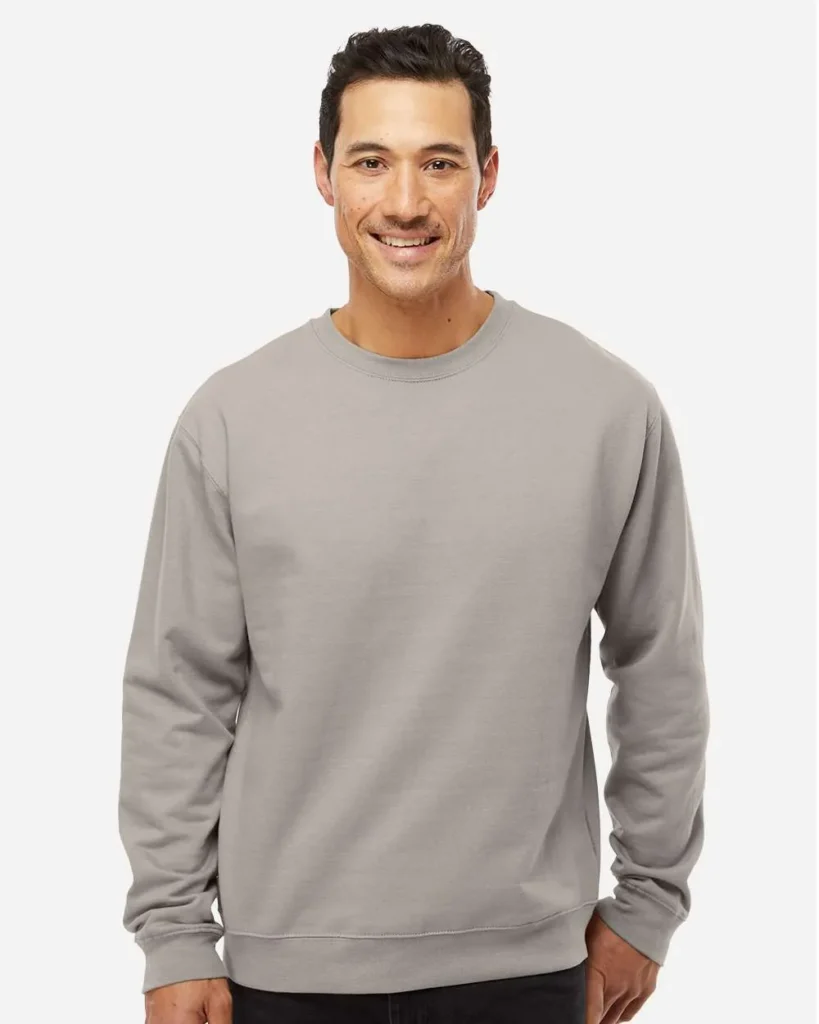 Independent Trading Co Midweight Crewneck Sweatshirt Cement