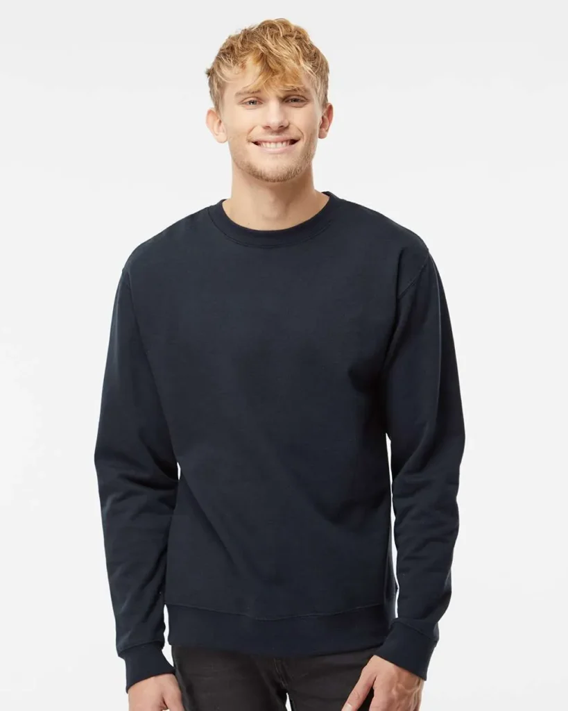 Independent Trading Co Midweight Crewneck Sweatshirt Classic Navy