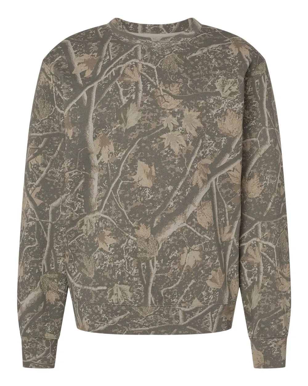 Independent Trading Co Midweight Crewneck Sweatshirt Deadwood Tree Camo