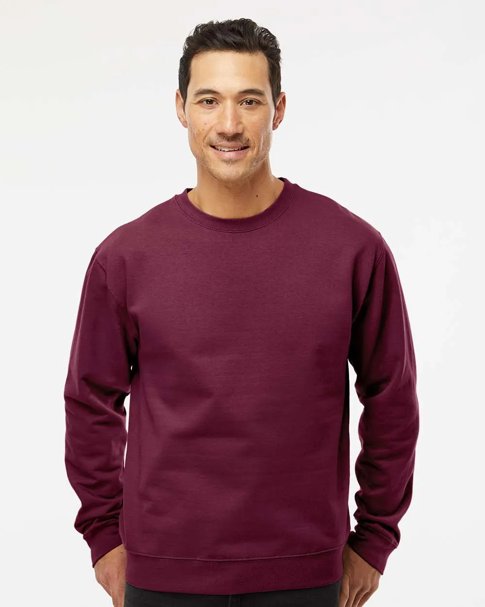 Independent Trading Co Midweight Crewneck Sweatshirt Maroon