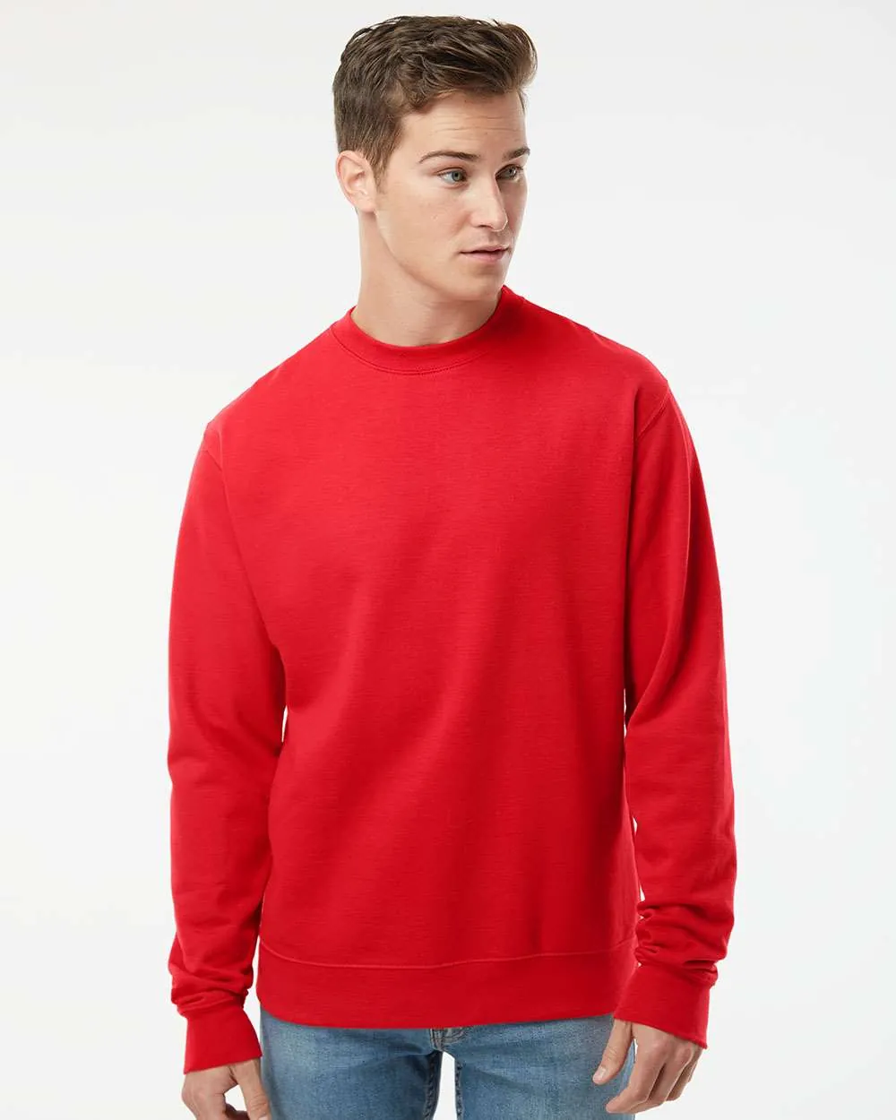 Independent Trading Co Midweight Crewneck Sweatshirt Red