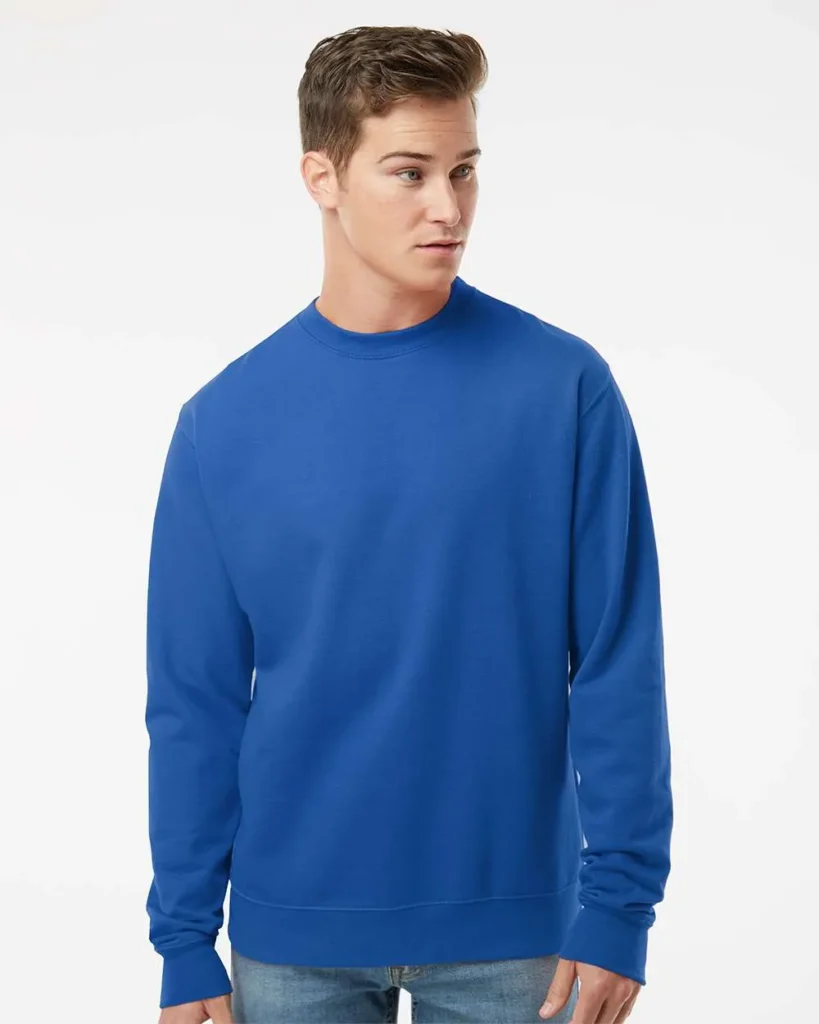 Independent Trading Co Midweight Crewneck Sweatshirt Royal