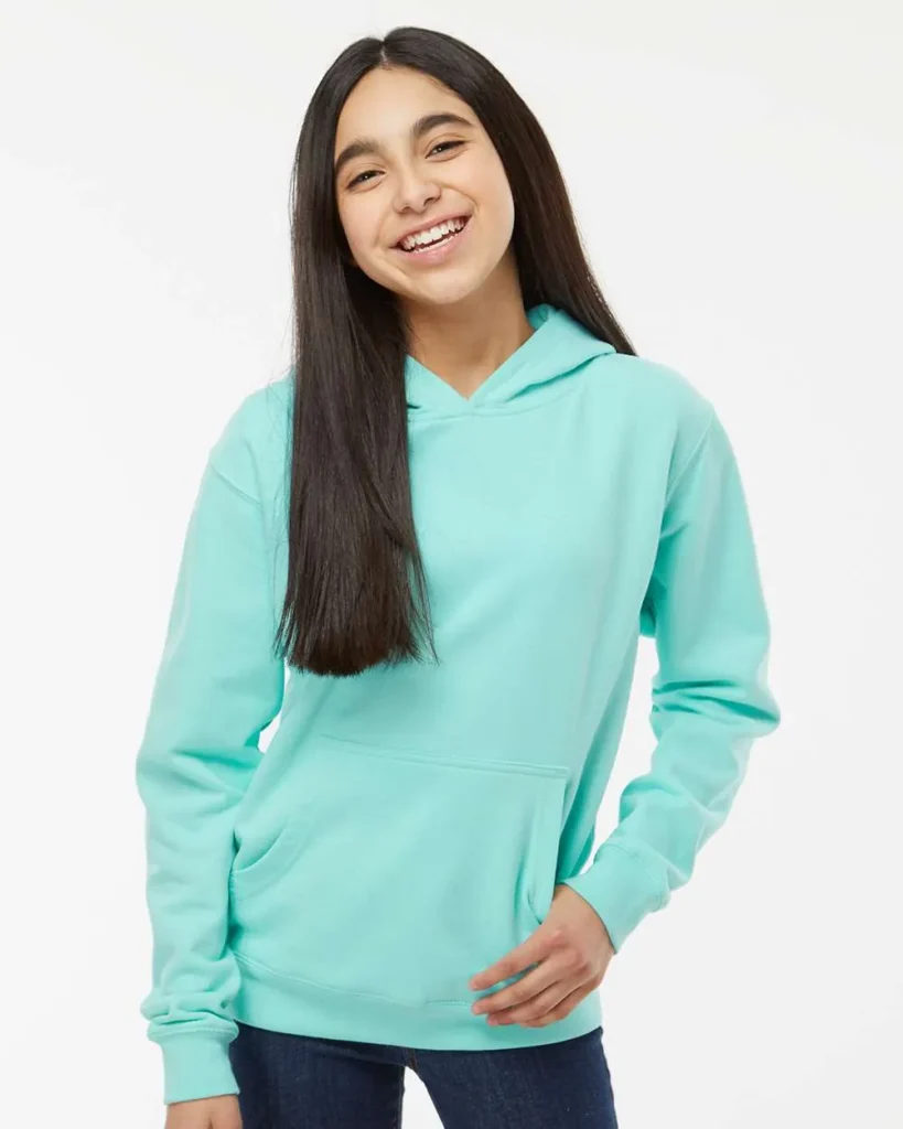 Independent Trading Co Youth Midweight Hooded Sweatshirt Mint