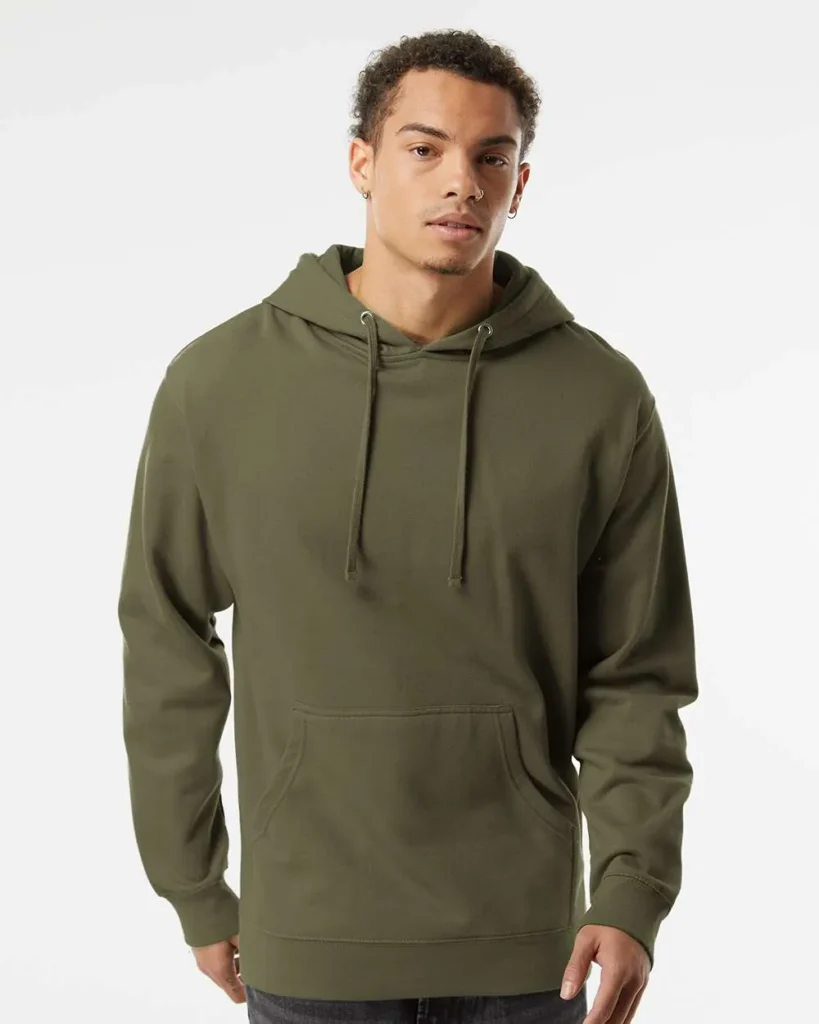 Independent Trading Midweight Hooded Sweatshirt Army