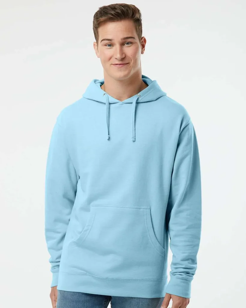 Independent Trading Midweight Hooded Sweatshirt Blue Aqua