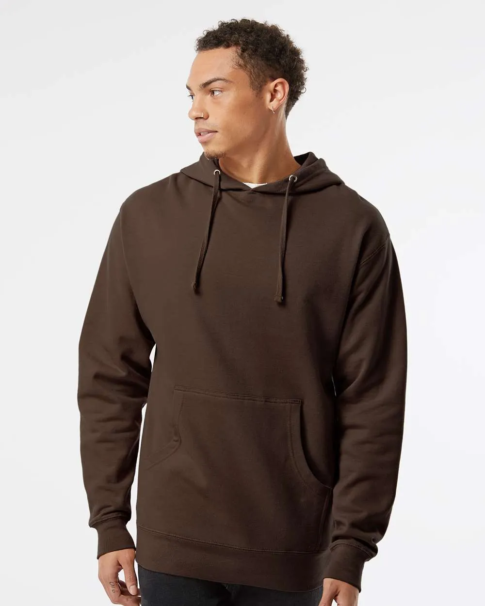 Independent Trading Midweight Hooded Sweatshirt Brown