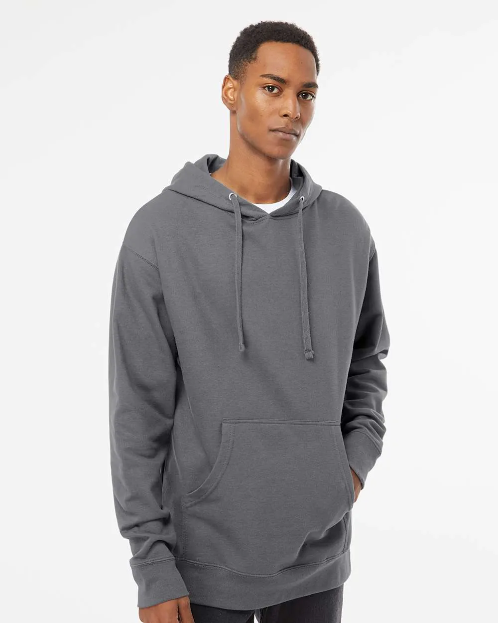 Independent Trading Midweight Hooded Sweatshirt Charcoal