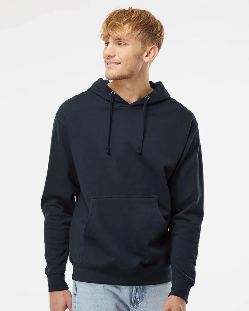 Independent Trading Midweight Hooded Sweatshirt Classic Navy