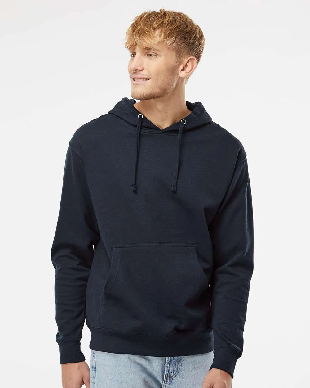 Independent Trading Midweight Hooded Sweatshirt Classic Navy