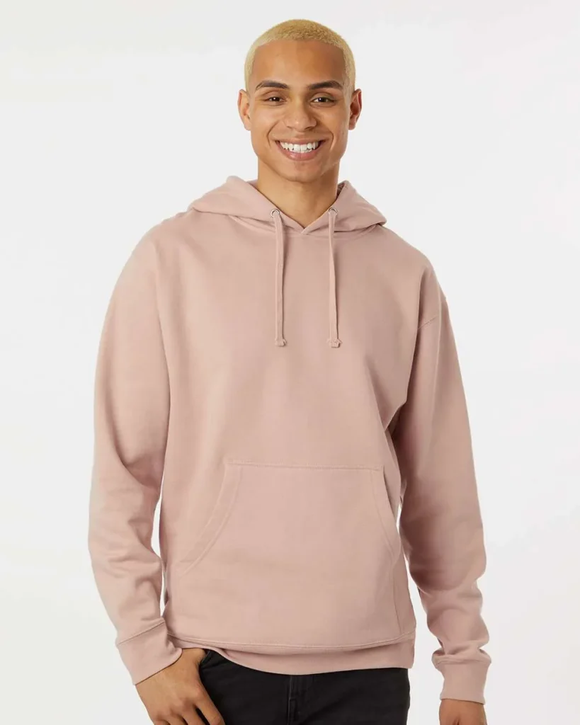 Independent Trading Midweight Hooded Sweatshirt Dusty Pink