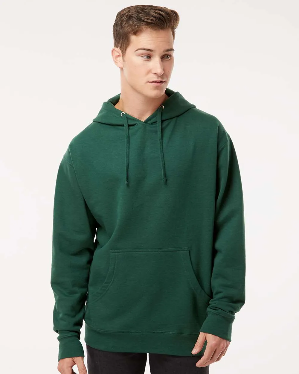 Independent Trading Midweight Hooded Sweatshirt Forest Green