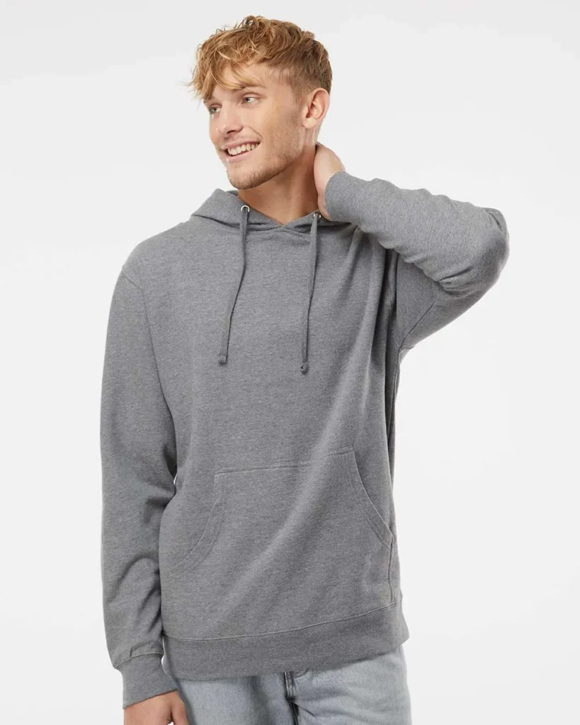 Independent Trading Midweight Hooded Sweatshirt Gunmetal Heather