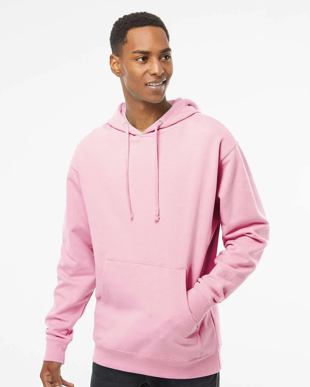 Independent Trading Midweight Hooded Sweatshirt Light Pink
