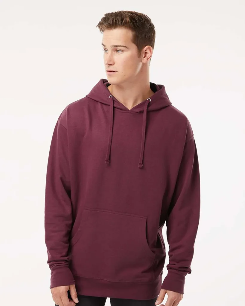 Independent Trading Midweight Hooded Sweatshirt Maroon