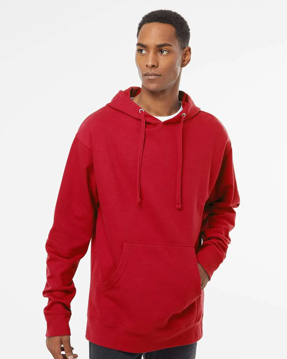 Independent Trading Midweight Hooded Sweatshirt Red