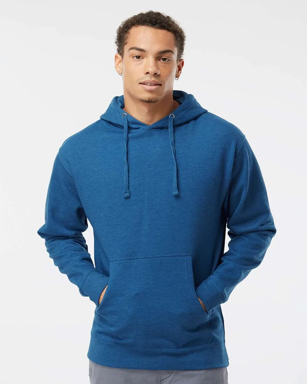 Independent Trading Midweight Hooded Sweatshirt Royal Heather