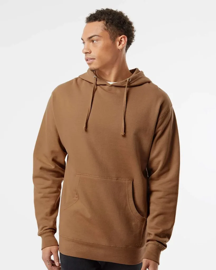 Independent Trading Midweight Hooded Sweatshirt Saddle