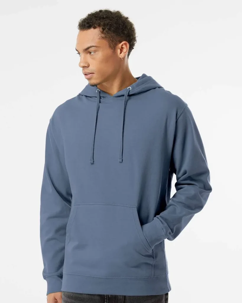Independent Trading Midweight Hooded Sweatshirt Storm Blue