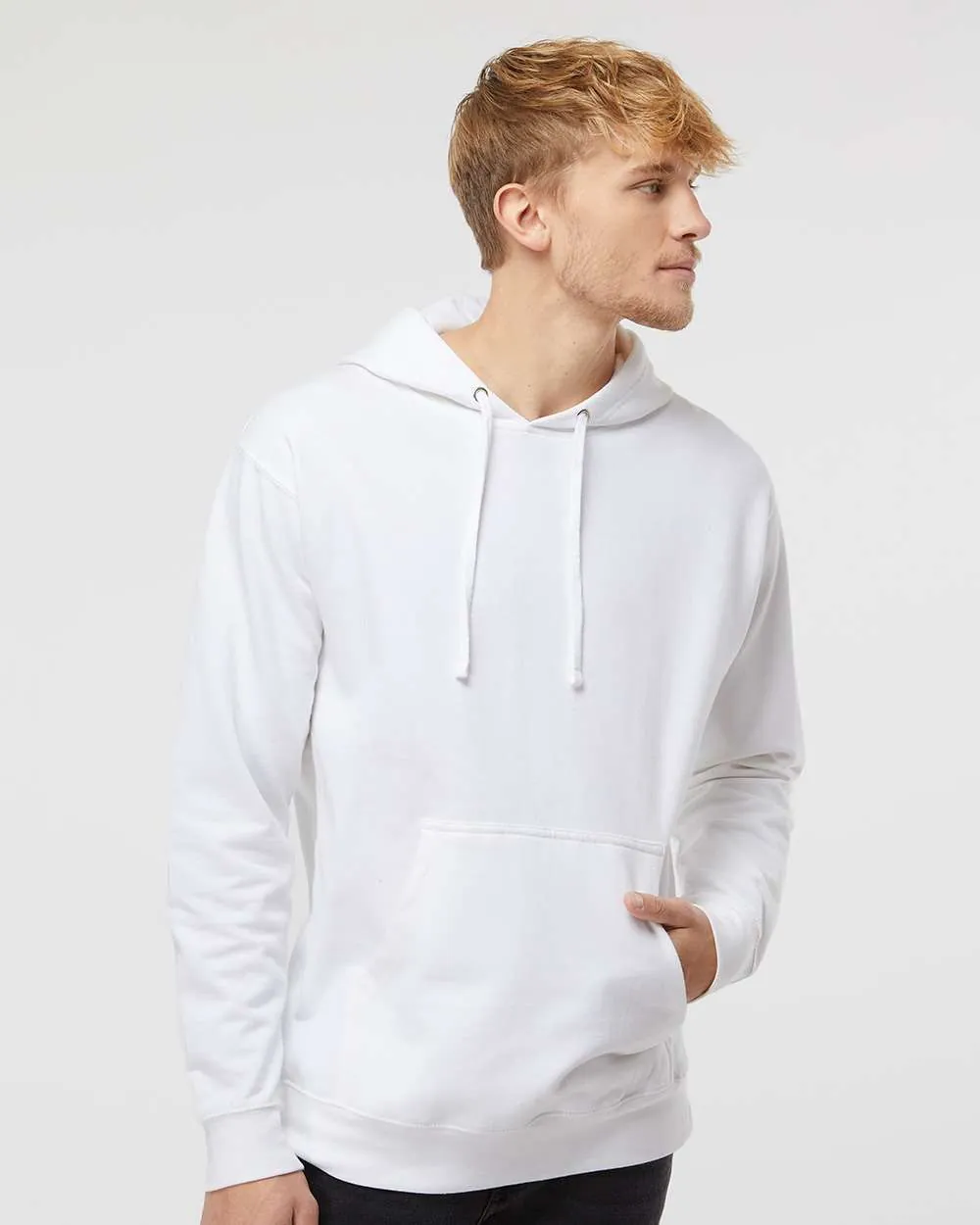 Independent Trading Midweight Hooded Sweatshirt White