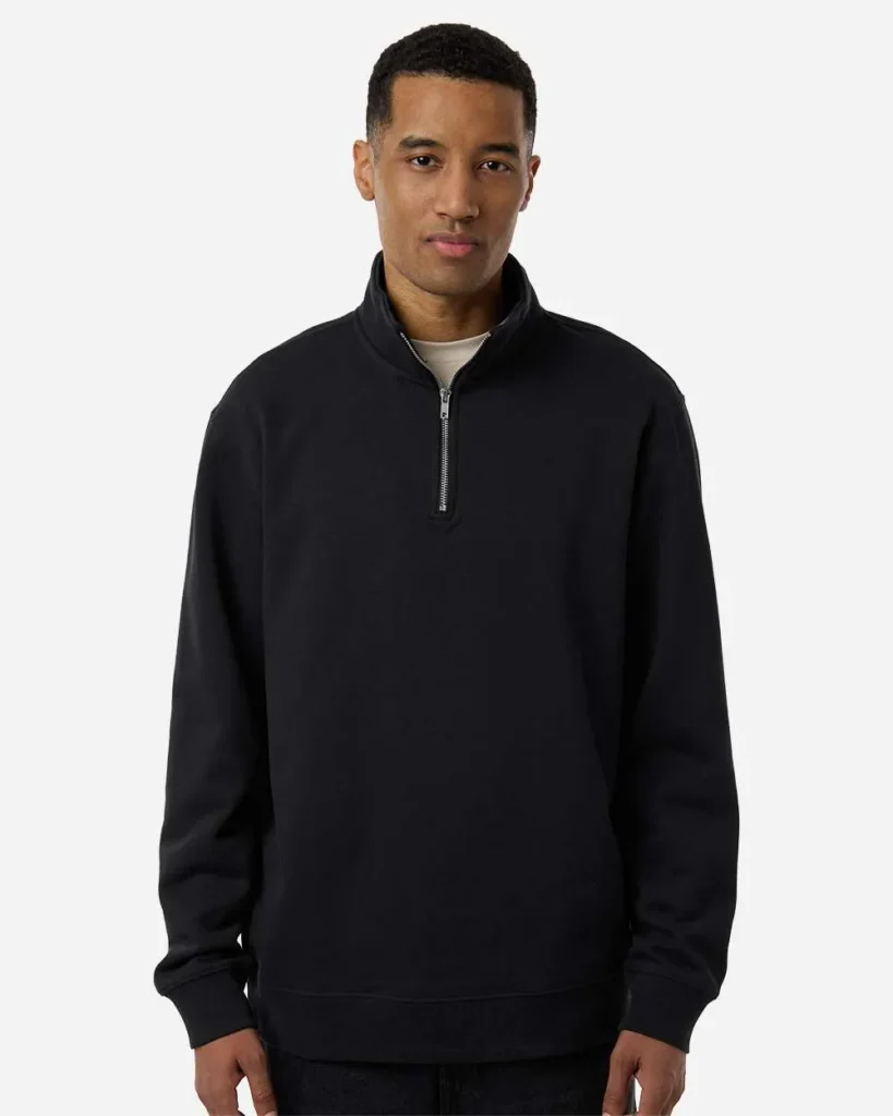 Independent Trading Co Midweight Quarter-Zip Pullover Black