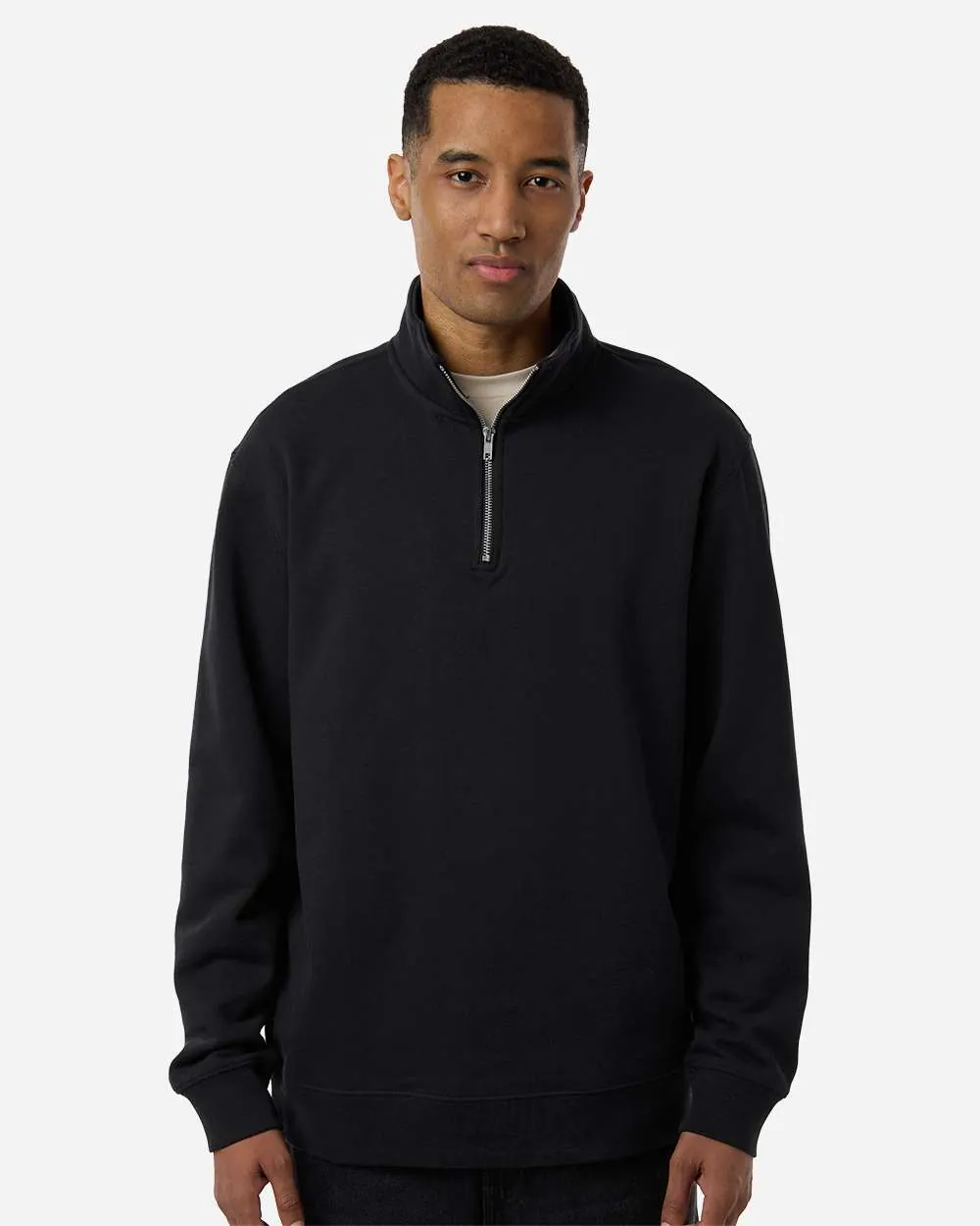 Independent Trading Co Midweight Quarter-Zip Pullover Black