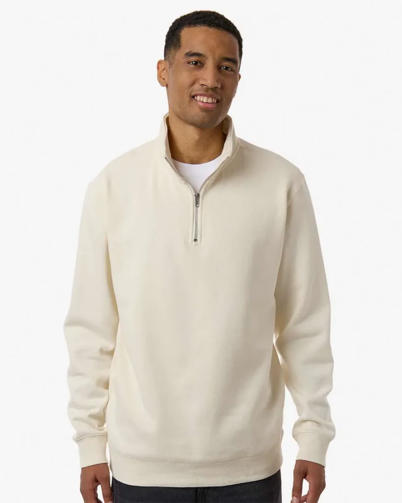 Independent Trading Co Midweight Quarter-Zip Pullover Bone