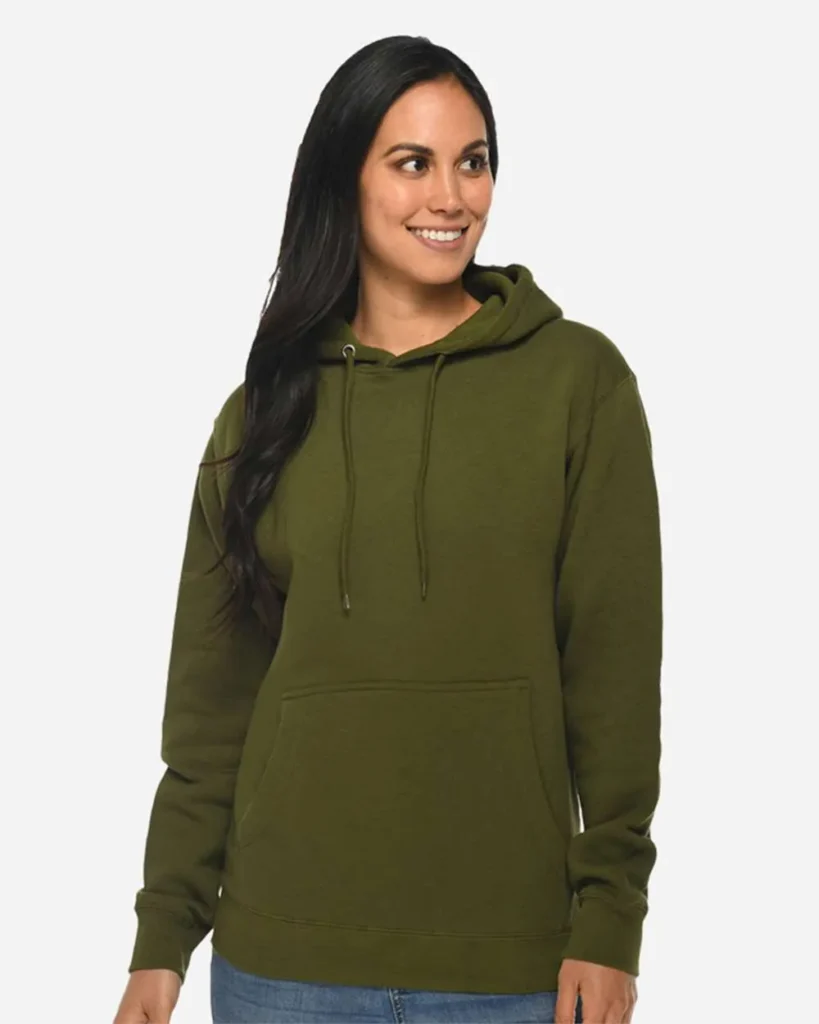 Lane Seven Premium Hoodie Sweatshirt Army Green