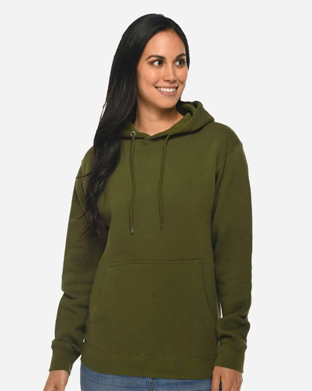 Lane Seven Premium Hoodie Sweatshirt Army Green