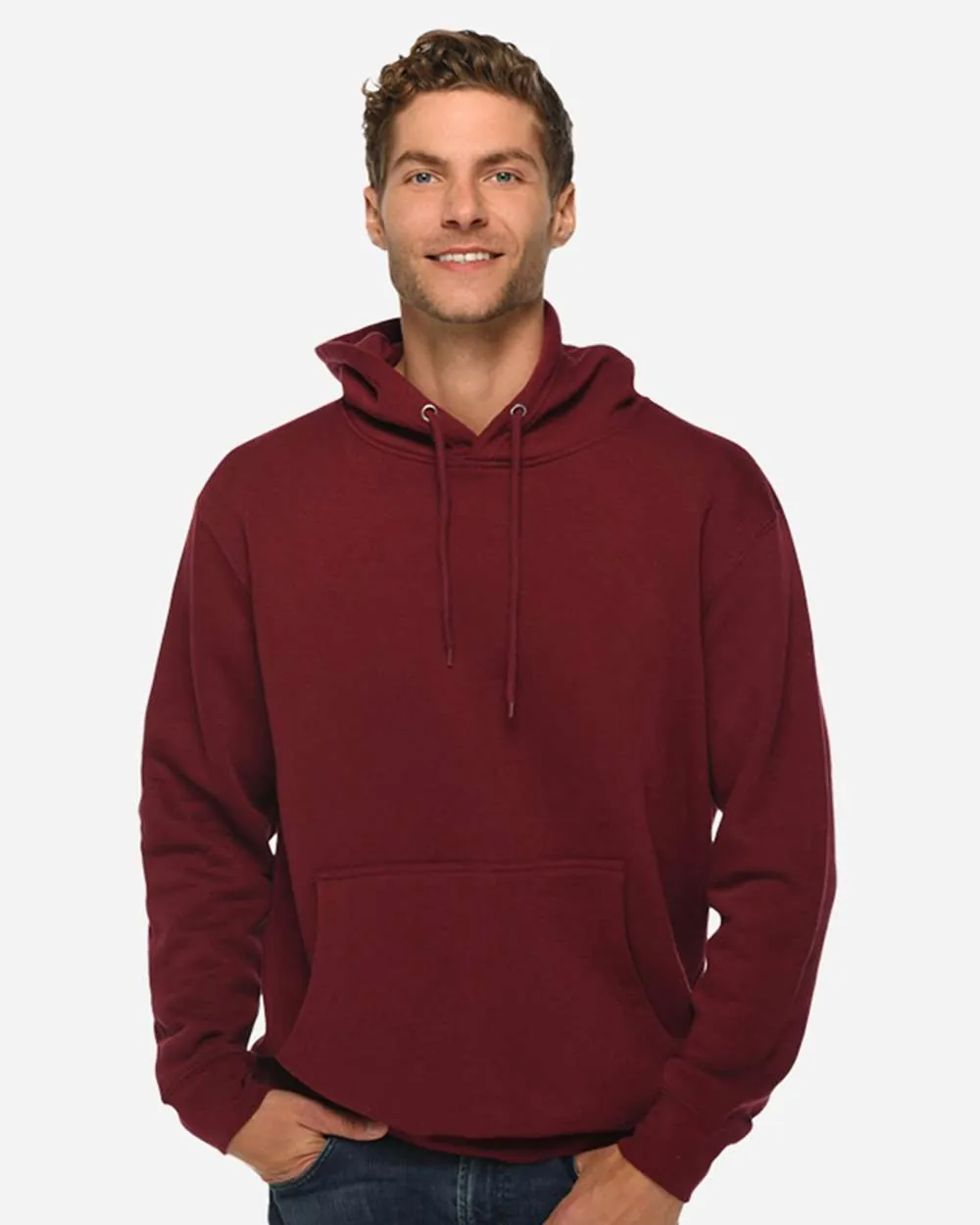 Lane Seven Premium Hoodie Sweatshirt Burgundy