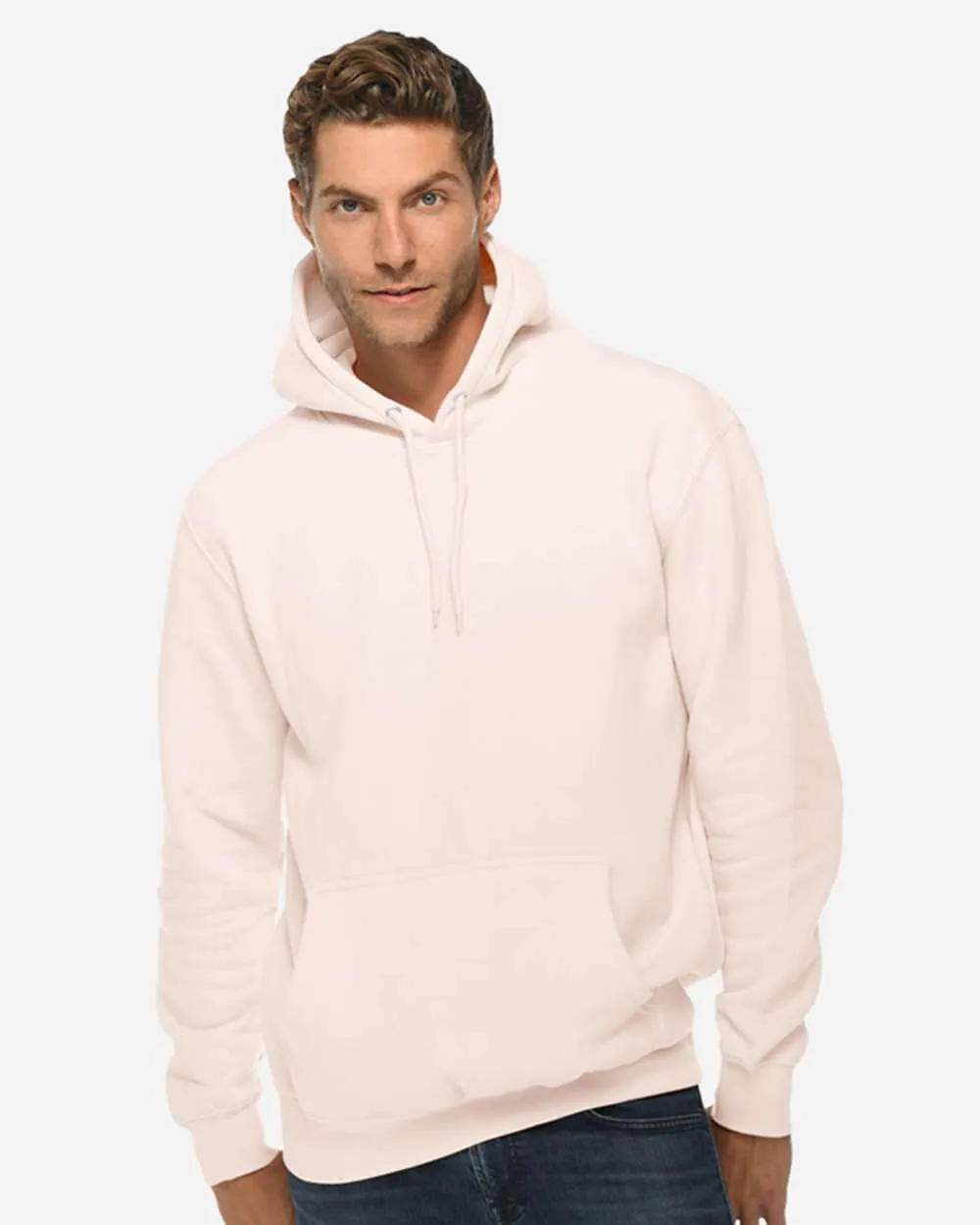 Lane Seven Premium Hoodie Sweatshirt Pale Pink