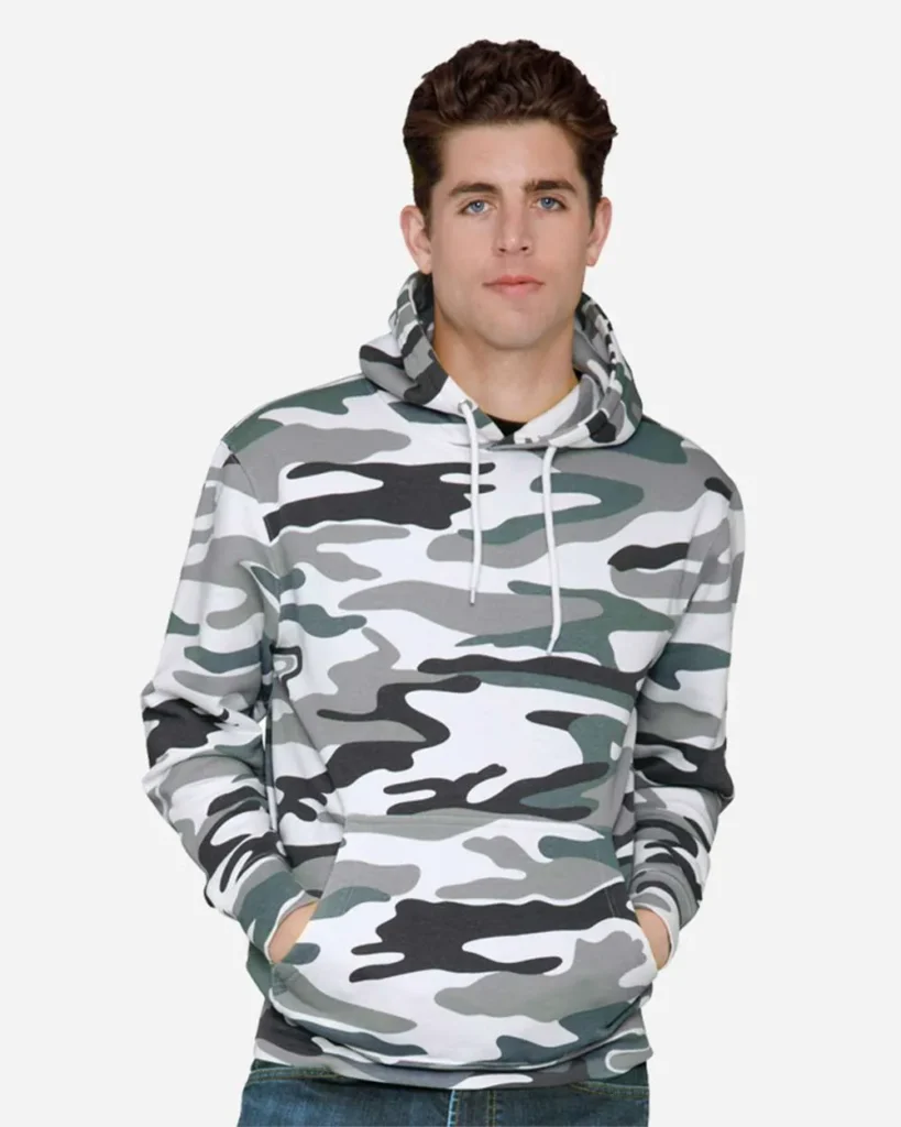 Lane Seven Premium Hoodie Sweatshirt Sage Camo