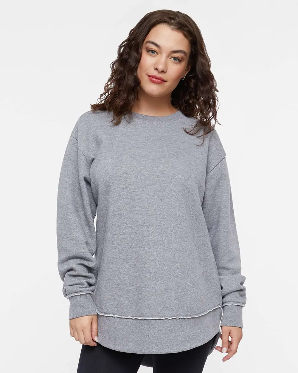 LAT Women's Weekend Crewneck Sweatshirt Granite Heather
