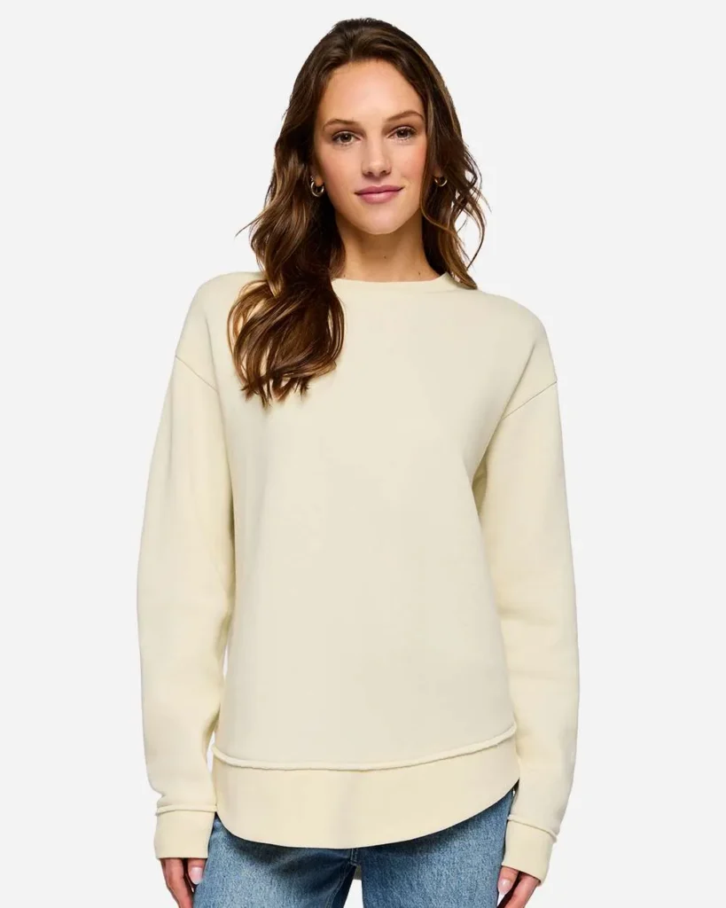 LAT Women's Weekend Crewneck Sweatshirt Natural